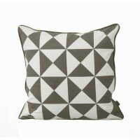 Large Geometry Pillow - Gray