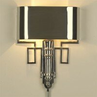 Nickel Torch Sconce with Cord