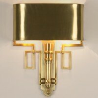 Antique Brass Torch Sconce - Hardwired