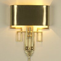 Antique Brass Torch Sconce with Cord Cover